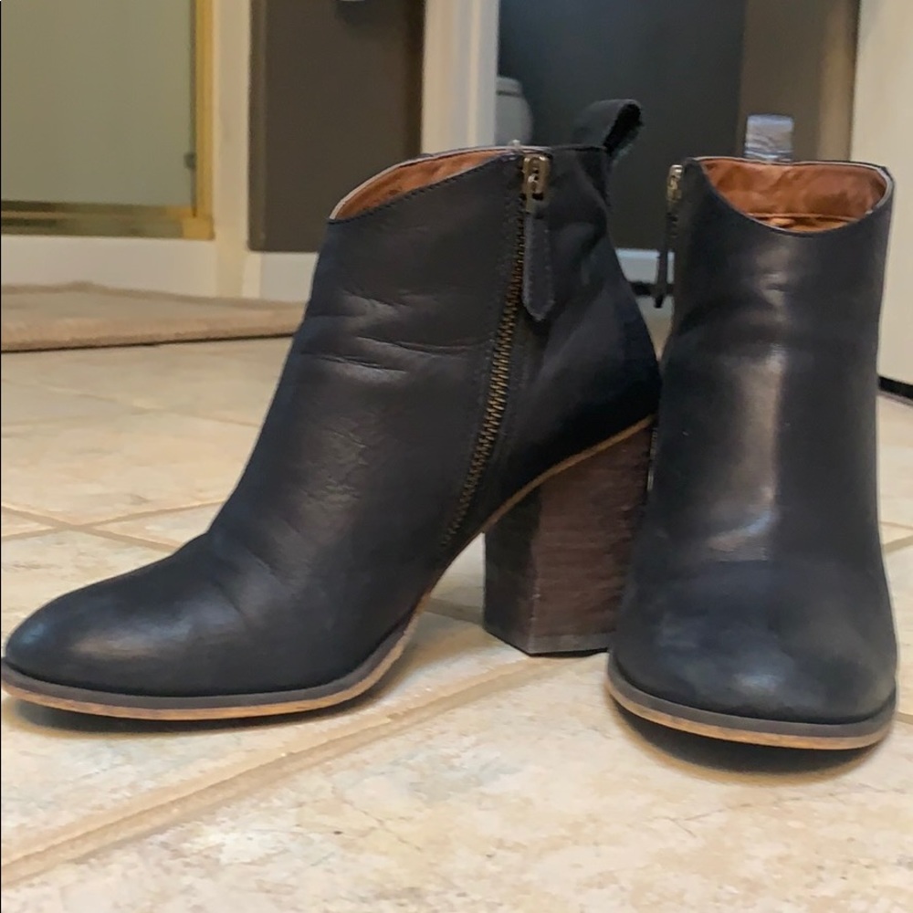 Black BP Lance Block Heel Booties